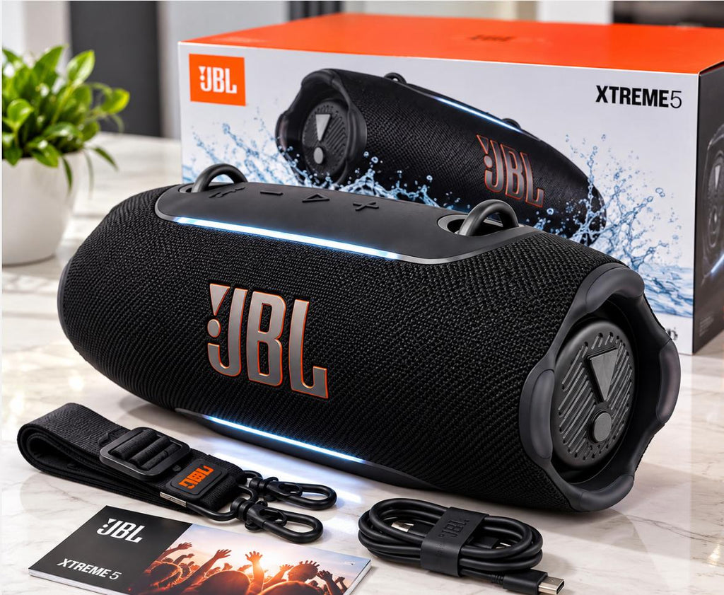 **JBL Xtreme 5 Portable Bluetooth Speaker – Powerful Bass, Wireless Outdoor Speaker, Waterproof Design, Long Battery Life – Black**