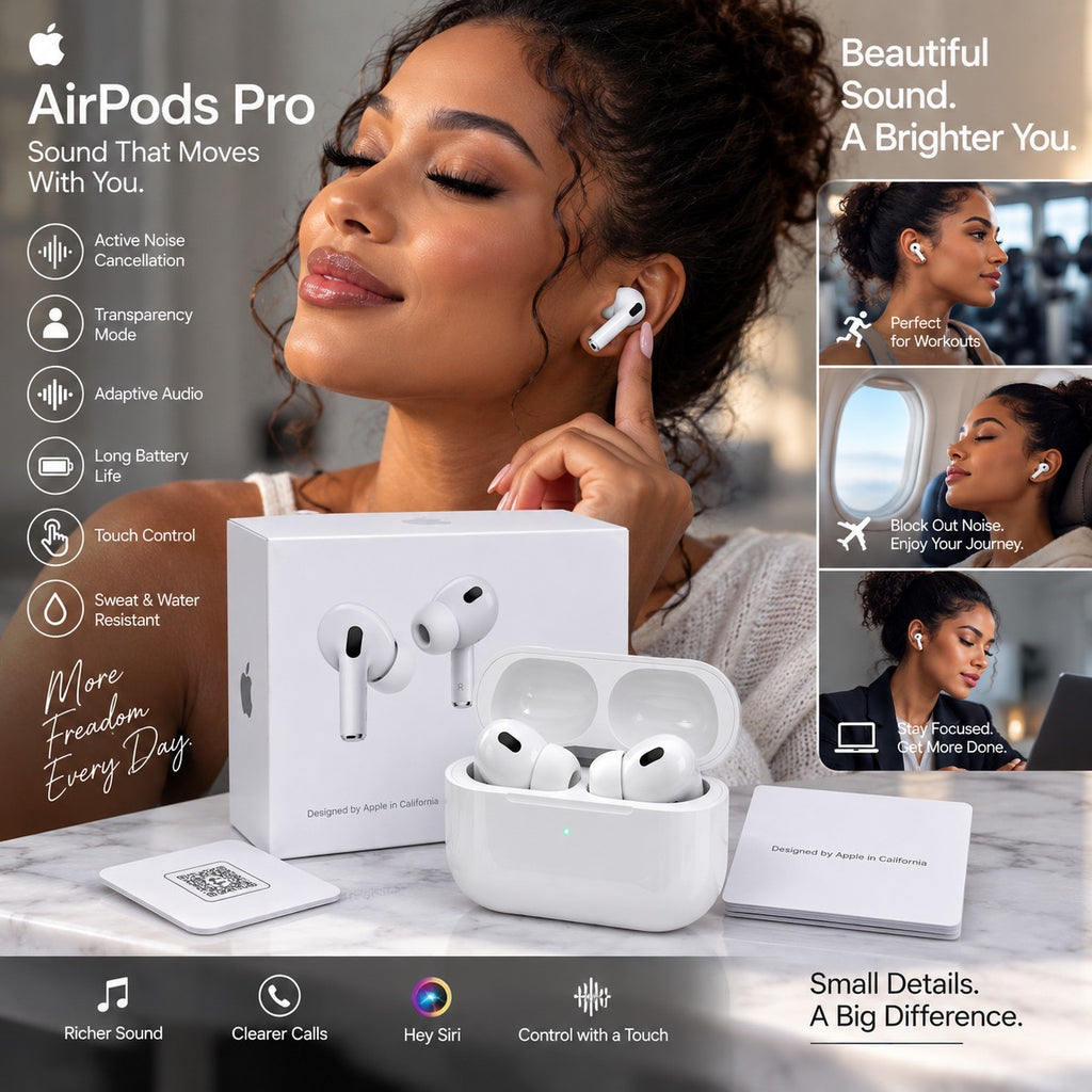 Wireless Pro Earbuds with Active Noise Cancellation & Charging Case